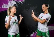 31 January 2024; Ellie O’Brien, left, and Alix Mendez during a Cork City squad portraits session at Ringmahon Rangers in Cork. Photo by Seb Daly/Sportsfile