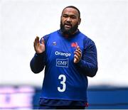 1 February 2024; Uini Atonio during a France Rugby captain's run at the Stade Velodrome in Marseille, France. Photo by Harry Murphy/Sportsfile