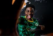 31 January 2024; Samuel Aladesanusi poses for a portrait during a Kerry FC squad portraits session at Mounthawk Park in Tralee, Kerry. Photo by Stephen McCarthy/Sportsfile