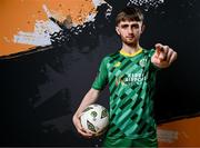 31 January 2024; Cian Brosnan poses for a portrait during a Kerry FC squad portraits session at Mounthawk Park in Tralee, Kerry. Photo by Stephen McCarthy/Sportsfile