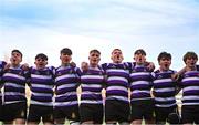 1 February 2024; Terenure College players celebrate after the Bank of Ireland Leinster Schools Senior Cup First Round match between Kilkenny College and Terenure College at Energia Park in Dublin. Photo by Ben McShane/Sportsfile