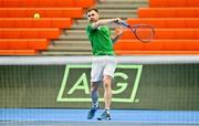 2 February 2024; Simon Carr during an Ireland Tennis squad training session at the UL Sport Arena in Limerick, ahead of Ireland's Davis Cup World Group One play-off first round match with Austria. Photo by Brendan Moran/Sportsfile