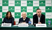 2 February 2024; Tennis Ireland chief executive Kevin Quinn speaks during the Davis Cup World Group I Play-off 1st Round draw ceremony ahead of the match between Ireland and Austria at the UL Sport Arena in Limerick. Photo by Brendan Moran/Sportsfile
