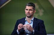 2 February 2024; Analyst Rob Kearney during Virgin Media Television's live coverage of France and Ireland in the Guinness Six Nations Rugby Championship from Virgin Media Television Studios in Ballymount, Dublin. Photo by Piaras Ó Mídheach/Sportsfile