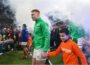 2 February 2024; Ciarán Frawley of Ireland makes his way onto the pitch before the Guinness Six Nations Rugby Championship match between France and Ireland at the Stade Velodrome in Marseille, France. Photo by Ramsey Cardy/Sportsfile