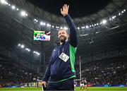2 February 2024; Ireland head coach Andy Farrell celebrates after his side's victory in the Guinness Six Nations Rugby Championship match between France and Ireland at the Stade Velodrome in Marseille, France. Photo by Ramsey Cardy/Sportsfile