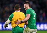 2 February 2024; Joe McCarthy, right, and Tadhg Furlong of Ireland after their side's victory in the Guinness Six Nations Rugby Championship match between France and Ireland at the Stade Velodrome in Marseille, France. Photo by Harry Murphy/Sportsfile