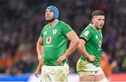 2 February 2024; Tadhg Beirne, left, and Joe McCarthy of Ireland during the Guinness Six Nations Rugby Championship match between France and Ireland at the Stade Velodrome in Marseille, France. Photo by Ramsey Cardy/Sportsfile