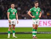 2 February 2024; Jack Crowley, right, and Calvin Nash of Ireland during the Guinness Six Nations Rugby Championship match between France and Ireland at the Stade Velodrome in Marseille, France. Photo by Harry Murphy/Sportsfile