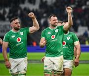 2 February 2024; Jack Conan and Tadhg Beirne of Ireland after their side's victory in the Guinness Six Nations Rugby Championship match between France and Ireland at the Stade Velodrome in Marseille, France. Photo by Harry Murphy/Sportsfile
