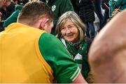 2 February 2024; Tadhg Furlong of Ireland and his mum Margaret after the Guinness Six Nations Rugby Championship match between France and Ireland at the Stade Velodrome in Marseille, France. Photo by Ramsey Cardy/Sportsfile