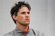 2 February 2024; Dominic Thiem of Austria before an Ireland Tennis squad training session at the UL Sport Arena in Limerick, ahead of Ireland's Davis Cup World Group One play-off first round match with Austria. Photo by Brendan Moran/Sportsfile