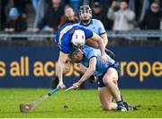 3 February 2024; Johnny Ryan of Tipperary collides with Paul Crummey of Dublin during the Allianz Hurling League Division 1 Group B match between Dublin and Tipperary at Parnell Park in Dublin. Photo by Tyler Miller/Sportsfile