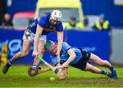 3 February 2024; Diarmuid Ó Dúlaing of Dublin in action against Craig Morgan of Tipperary during the Allianz Hurling League Division 1 Group B match between Dublin and Tipperary at Parnell Park in Dublin. Photo by Tyler Miller/Sportsfile