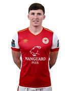 2 February 2024; Joe Redmond poses for a portrait during a St Patrick's Athletic squad portraits session at Richmond Park in Dublin. Photo by Piaras Ó Mídheach/Sportsfile