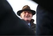 03 February 2024; Trainer Willie Mullins after sending out Galopin Des Champs to win the Paddy Power Irish Gold Cup Chase during day one of the Dublin Racing Festival at Leopardstown Racecourse in Dublin. Photo by David Fitzgerald/Sportsfile