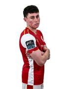 2 February 2024; Kian Leavy poses for a portrait during a St Patrick's Athletic squad portraits session at Richmond Park in Dublin. Photo by Piaras Ó Mídheach/Sportsfile