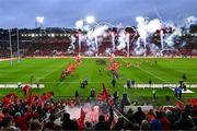 3 February 2024; A general view as Munster players make their way on to the pitch before the international rugby friendly match between Munster and Crusaders at SuperValu Páirc Uí Chaoimh in Cork. Photo by Sam Barnes/Sportsfile
