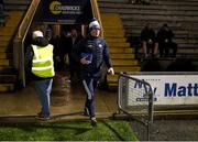 3 February 2024; Laois manager and SDLP MLA for Newry and Armagh Justin McNulty walks out on the field before the Allianz Football League Division 4 match between Wexford and Laois at Chadwicks Wexford Park in Wexford. Photo by Michael P Ryan/Sportsfile