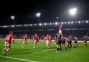 3 February 2024; A general view of a lineout during the international rugby friendly match between Munster and Crusaders at SuperValu Páirc Uí Chaoimh in Cork. Photo by Sam Barnes/Sportsfile