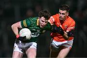 3 February 2024; Jack O'Connor of Meath in action against Greg McCabe of Armagh during the Allianz Football League Division 2 match between Armagh and Meath at BOX-IT Athletic Grounds in Armagh. Photo by Ben McShane/Sportsfile