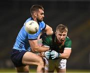 3 February 2024; Ryan O'Donoghue of Mayo is tackled by Sean MacMahon of Dublin during the Allianz Football League Division 1 match between Mayo and Dublin at Hastings Insurance MacHale Park in Castlebar, Mayo. Photo by Stephen McCarthy/Sportsfile