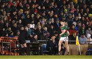 3 February 2024; Conor Reid of Mayo leaves the field for medical attention during the Allianz Football League Division 1 match between Mayo and Dublin at Hastings Insurance MacHale Park in Castlebar, Mayo. Photo by Stephen McCarthy/Sportsfile