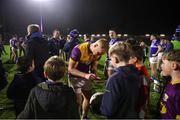 3 February 2024; Darragh Lyons of Wexford signs autographs for supporters after the Allianz Football League Division 4 match between Wexford and Laois at Chadwicks Wexford Park in Wexford. Photo by Michael P Ryan/Sportsfile