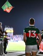 3 February 2024; Aidan O'Shea of Mayo returns to the pitch for the second half of the Allianz Football League Division 1 match between Mayo and Dublin at Hastings Insurance MacHale Park in Castlebar, Mayo. Photo by Stephen McCarthy/Sportsfile