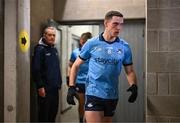 3 February 2024; Brian Fenton of Dublin returns to the pitch for the second half of the Allianz Football League Division 1 match between Mayo and Dublin at Hastings Insurance MacHale Park in Castlebar, Mayo. Photo by Stephen McCarthy/Sportsfile