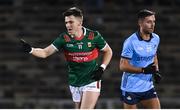 3 February 2024; Fergal Boland of Mayo celebrates kicking his side's winning point during the Allianz Football League Division 1 match between Mayo and Dublin at Hastings Insurance MacHale Park in Castlebar, Mayo. Photo by Stephen McCarthy/Sportsfile