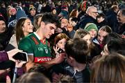 3 February 2024; Tommy Conroy of Mayo with supporters after the Allianz Football League Division 1 match between Mayo and Dublin at Hastings Insurance MacHale Park in Castlebar, Mayo. Photo by Stephen McCarthy/Sportsfile