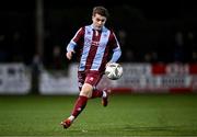 2 February 2024; Aaron McNally of Drogheda United during the PTSB Leinster Senior Cup / Malone Cup match between Dundalk and Drogheda United at Oriel Park in Dundalk, Louth. Photo by Ben McShane/Sportsfile