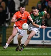 3 February 2024; Oisín Conaty of Armagh and Michael Flood of Meath during the Allianz Football League Division 2 match between Armagh and Meath at BOX-IT Athletic Grounds in Armagh. Photo by Ben McShane/Sportsfile