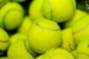 4 February 2024; A general view of tennis balls during day two of the Davis Cup World Group I Play-off 1st Round match between Ireland and Austria at UL Sport Arena in Limerick. Photo by Brendan Moran/Sportsfile