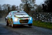 4 February 2024; Declan Boyle and Patrick Walshe in their Citroen C3 Rally2 during day two of the Corrib Oil Galway International Rally during Round 1 of the Irish Tarmac Rally Championship in Monivea, Galway. Photo by Philip Fitzpatrick/Sportsfile
