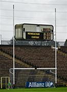 4 February 2024; A general view of the scoreboard before the Allianz Football League Division 1 match between Monaghan and Kerry at St Tiernach's Park in Clones, Monaghan. Photo by Sam Barnes/Sportsfile
