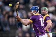 4 February 2024; Séamus Casey of Wexford shoots to score his side's first goal during the Allianz Hurling League Division 1 Group A match between Kilkenny and Wexford at UPMC Nowlan Park in Kilkenny. Photo by Piaras Ó Mídheach/Sportsfile