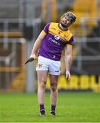 4 February 2024; Cian Molloy of Wexford reacts after hitting a wide during the Allianz Hurling League Division 1 Group A match between Kilkenny and Wexford at UPMC Nowlan Park in Kilkenny. Photo by Piaras Ó Mídheach/Sportsfile