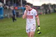 4 February 2024; Eoghan McSweeney of Cork reacts after his side's defeat in the Allianz Football League Division 2 match between Louth and Cork at DEFY Páirc Mhuire in Ardee, Louth. Photo by Ben McShane/Sportsfile