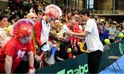 4 February 2024; Dominic Thiem of Austria signs autographs for supporters on day two of the Davis Cup World Group I Play-off 1st Round match between Ireland and Austria at UL Sport Arena in Limerick. Photo by Brendan Moran/Sportsfile