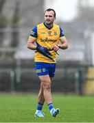 4 February 2024; Donnie Smith of Roscommon leaves the field after receiving a red card during the Allianz Football League Division 1 match between Roscommon and Galway at Dr Hyde Park in Roscommon. Photo by Daire Brennan/Sportsfile