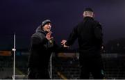 4 February 2024; Donegal manager Jim McGuinness appeals to sideline official Diarmuid Boylan during the Allianz Football League Division 2 match between Cavan and Donegal at Kingspan Breffni in Cavan. Photo by Stephen McCarthy/Sportsfile