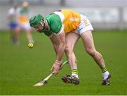 4 February 2024; Ben Conneely of Offaly during the Allianz Hurling League Division 1 Group A match between Offaly and Waterford at Glenisk O'Connor Park in Tullamore, Offaly. Photo by Tyler Miller/Sportsfile