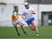 4 February 2024; Stephen Bennett of Waterford in action against Cathal King of Offaly during the Allianz Hurling League Division 1 Group A match between Offaly and Waterford at Glenisk O'Connor Park in Tullamore, Offaly. Photo by Tyler Miller/Sportsfile