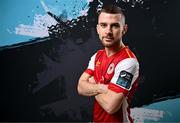 2 February 2024; Aaron Bolger poses for a portrait during a St Patrick's Athletic squad portraits session at Richmond Park in Dublin. Photo by Stephen McCarthy/Sportsfile