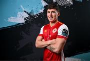 2 February 2024; Joe Redmond poses for a portrait during a St Patrick's Athletic squad portraits session at Richmond Park in Dublin. Photo by Stephen McCarthy/Sportsfile
