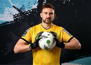 2 February 2024; Goalkeeper Danny Rogers poses for a portrait during a St Patrick's Athletic squad portraits session at Richmond Park in Dublin. Photo by Stephen McCarthy/Sportsfile