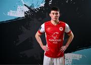 2 February 2024; Kian Leavy poses for a portrait during a St Patrick's Athletic squad portraits session at Richmond Park in Dublin. Photo by Stephen McCarthy/Sportsfile