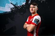 2 February 2024; Luke O'Brien poses for a portrait during a St Patrick's Athletic squad portraits session at Richmond Park in Dublin. Photo by Stephen McCarthy/Sportsfile